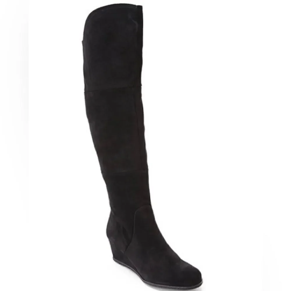 FRANCO Sarto abela- grayish-Black suede over-the-knee boots
